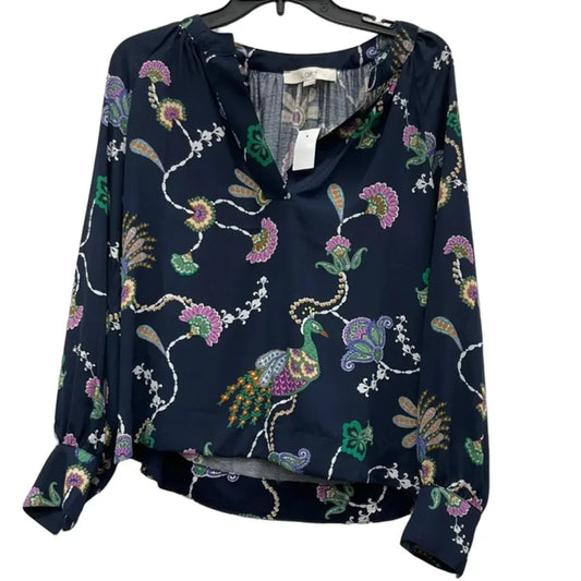 Top Long Sleeve By Loft In Navy, Size: S