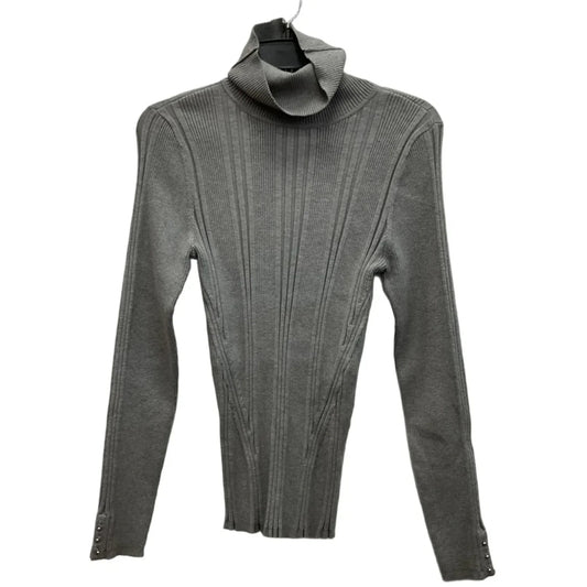 Top Long Sleeve By White House Black Market In Grey, Size: M