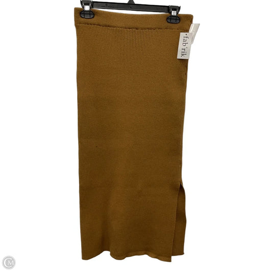 Skirt Midi By Fabrik In Brown, Size: M