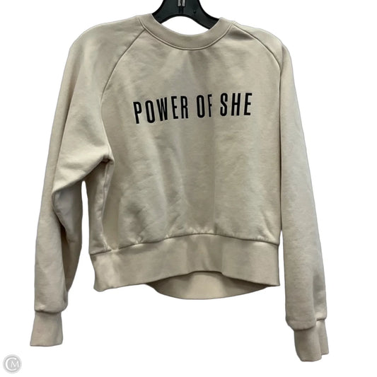 Athletic Sweatshirt Crewneck By Athleta In Beige, Size: S