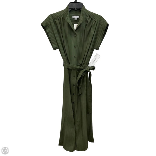 Dress Casual Midi By Calvin Klein In Green, Size: 4