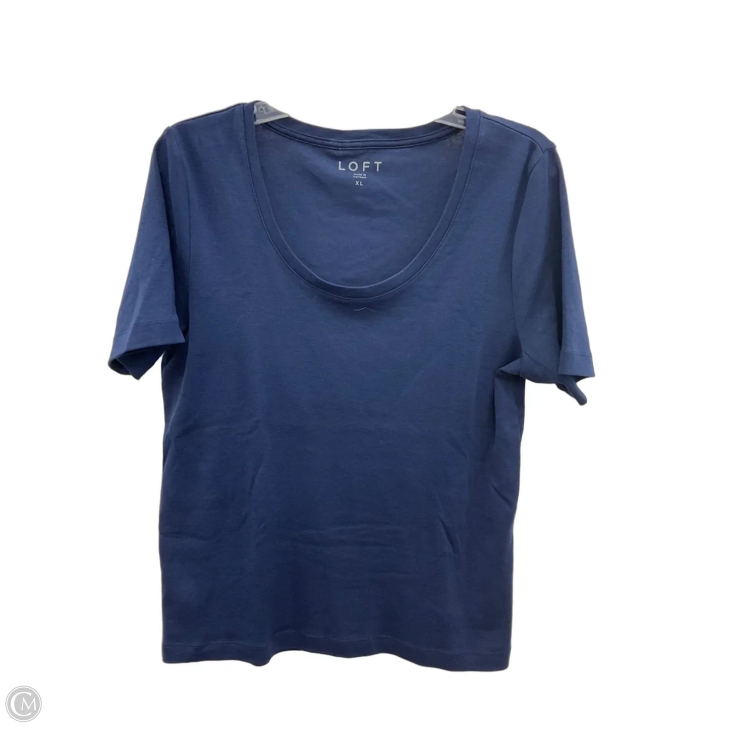 Top Short Sleeve By Loft In Navy, Size: Xl