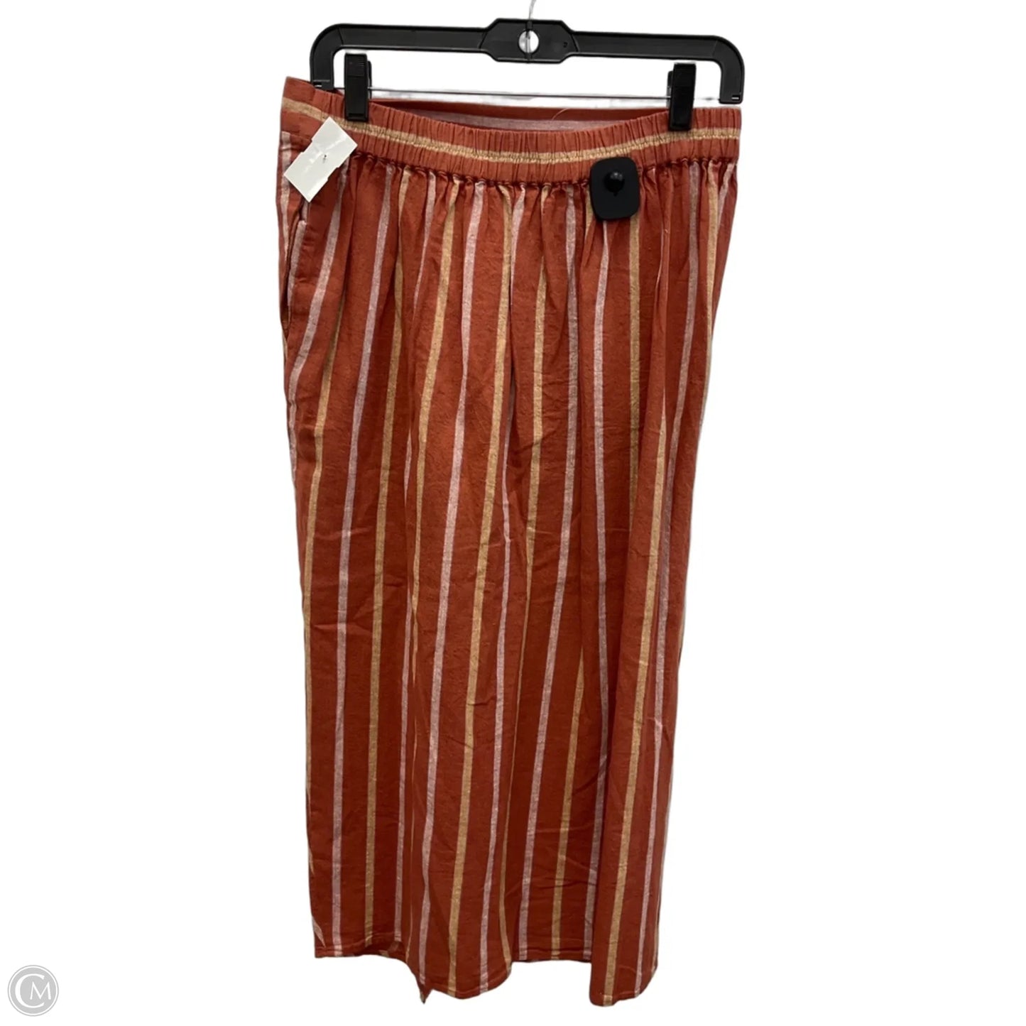 Skirt Midi By Madewell In Orange, Size: M