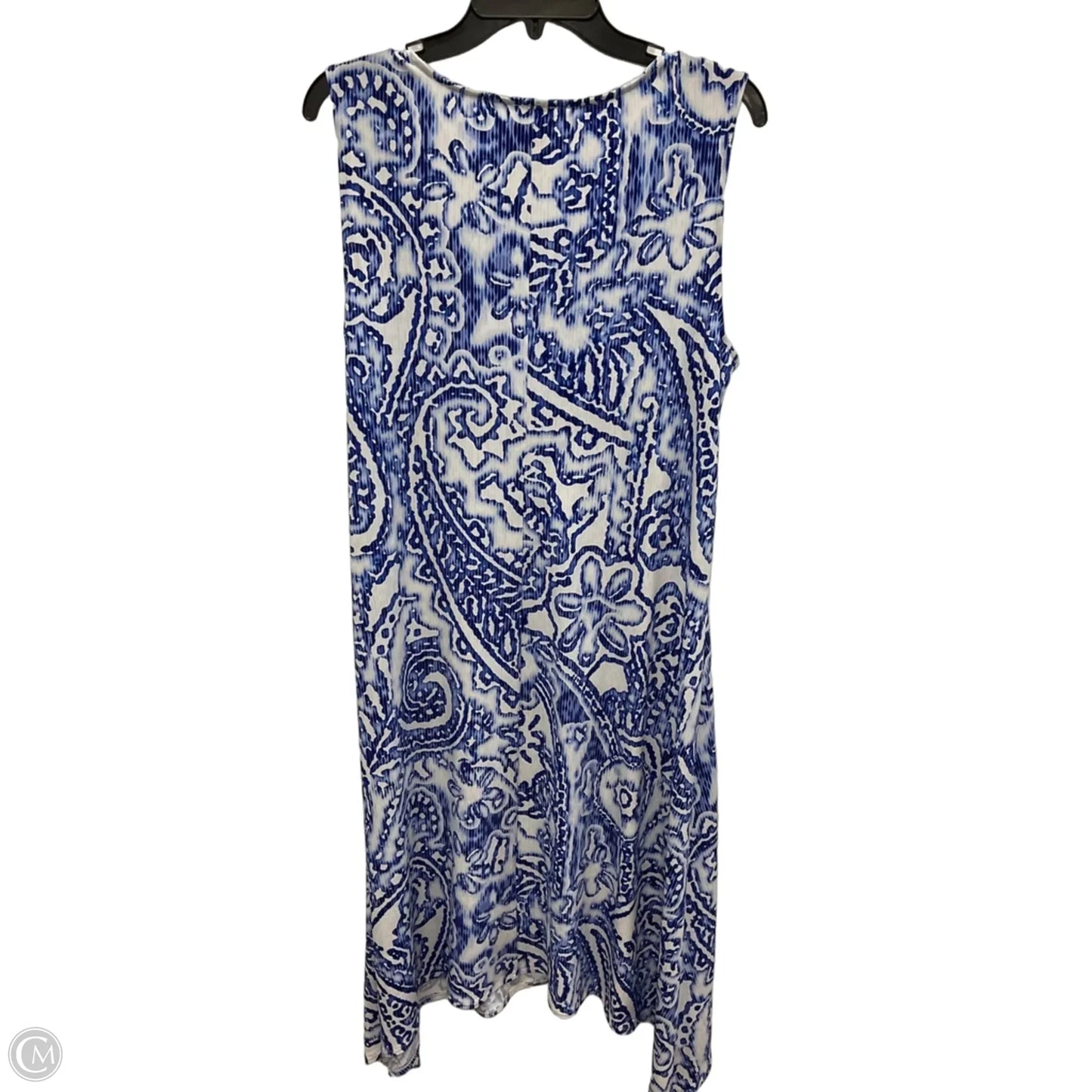 Dress Casual Midi By Chicos In Blue, Size: L