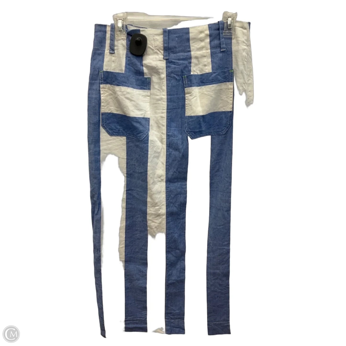 Skirt Midi By Anthropologie In Blue & Cream, Size: S