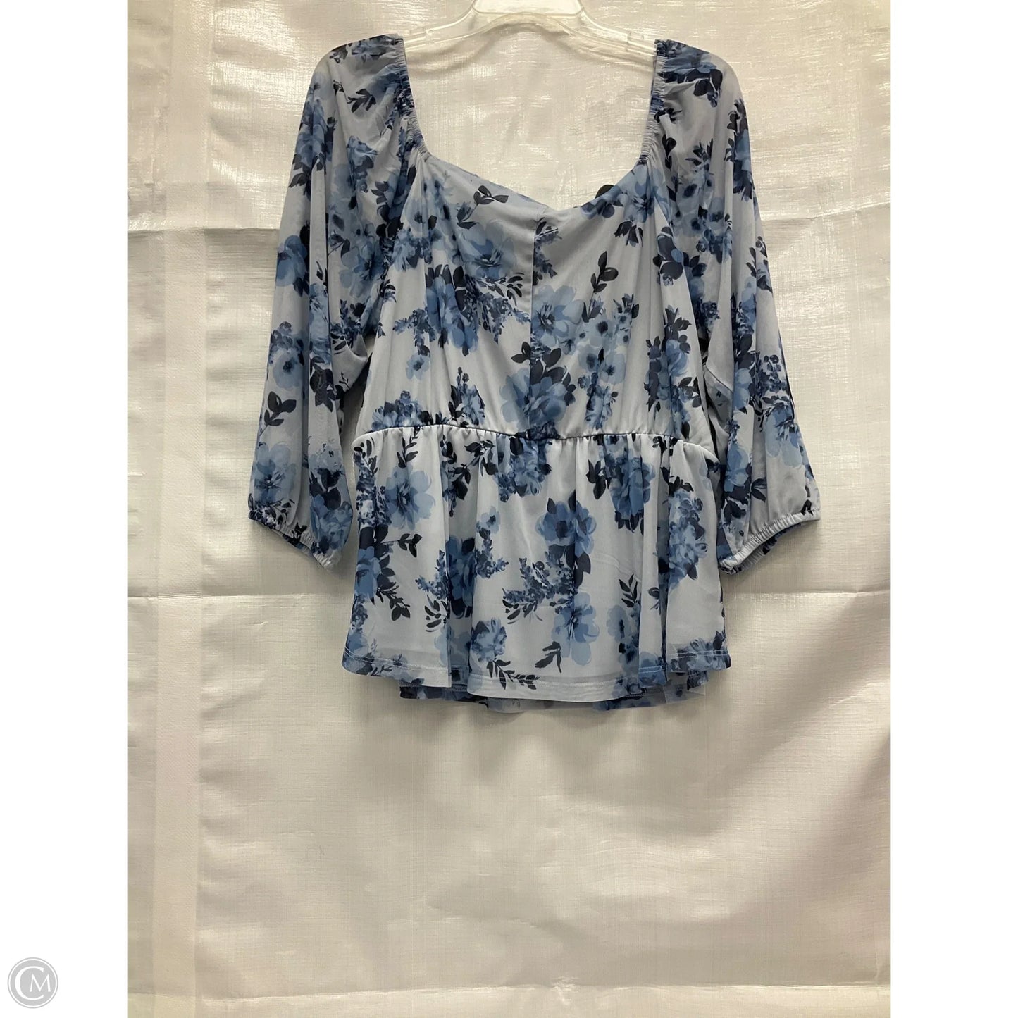 Top 3/4 Sleeve By Maurices In Floral Print, Size: Xl