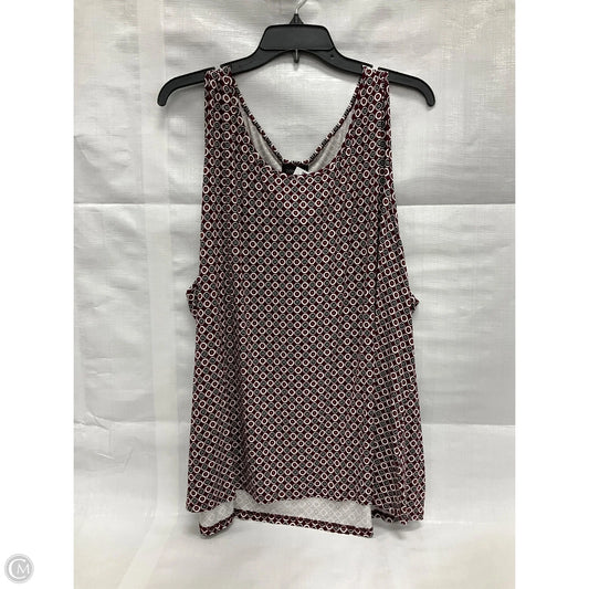 Top Sleeveless By J. Jill In Maroon, Size: 4x