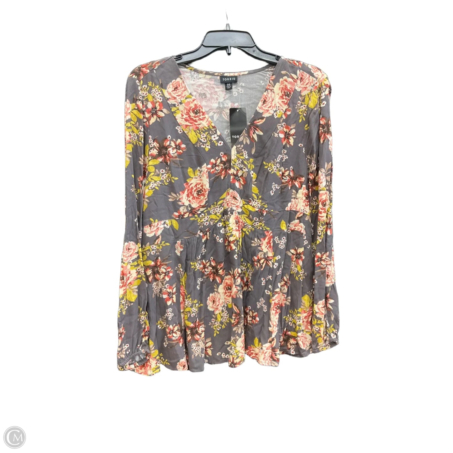 Top Long Sleeve By Torrid In Floral Print, Size: M