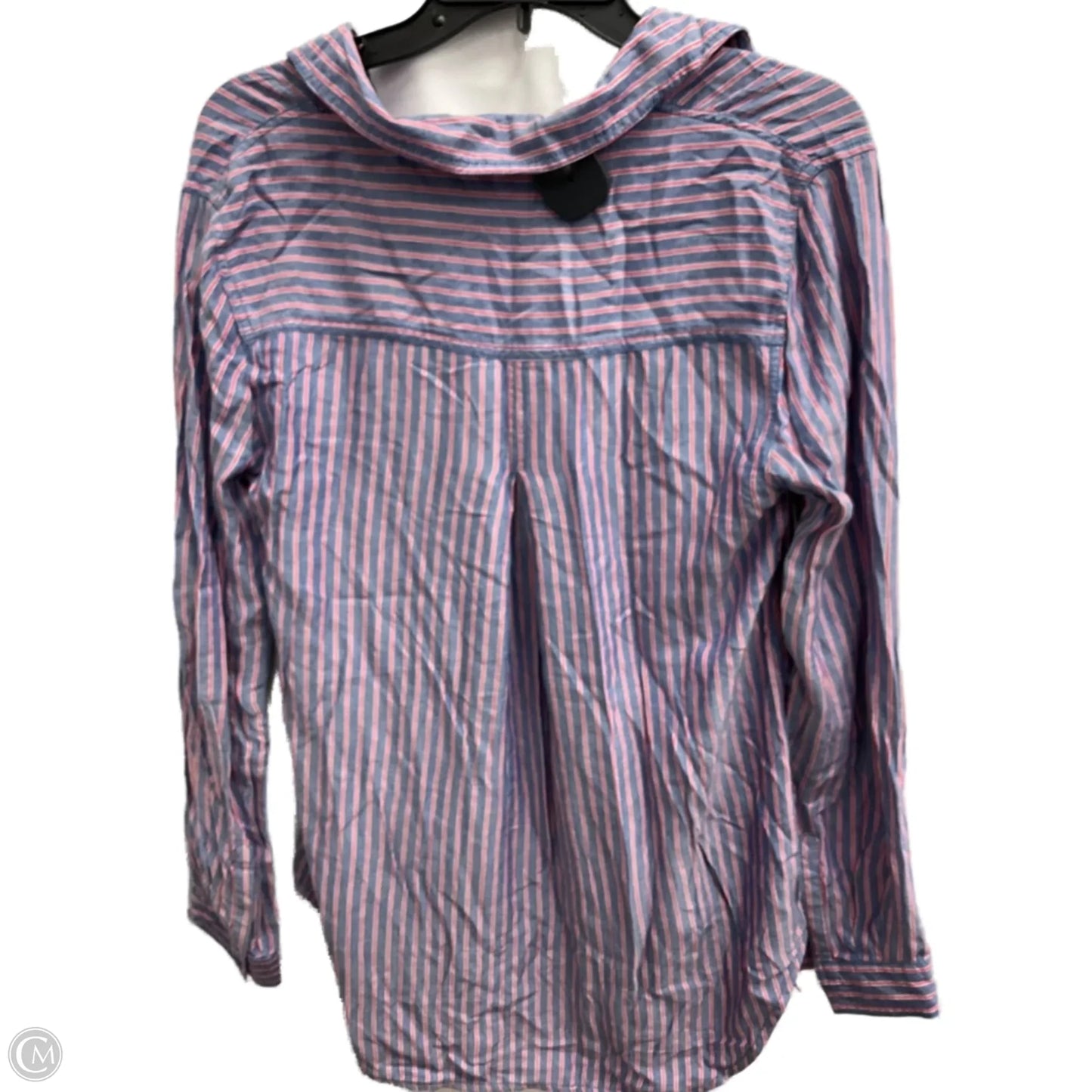 Blouse Long Sleeve By Beachlunchlounge In Striped Pattern, Size: M