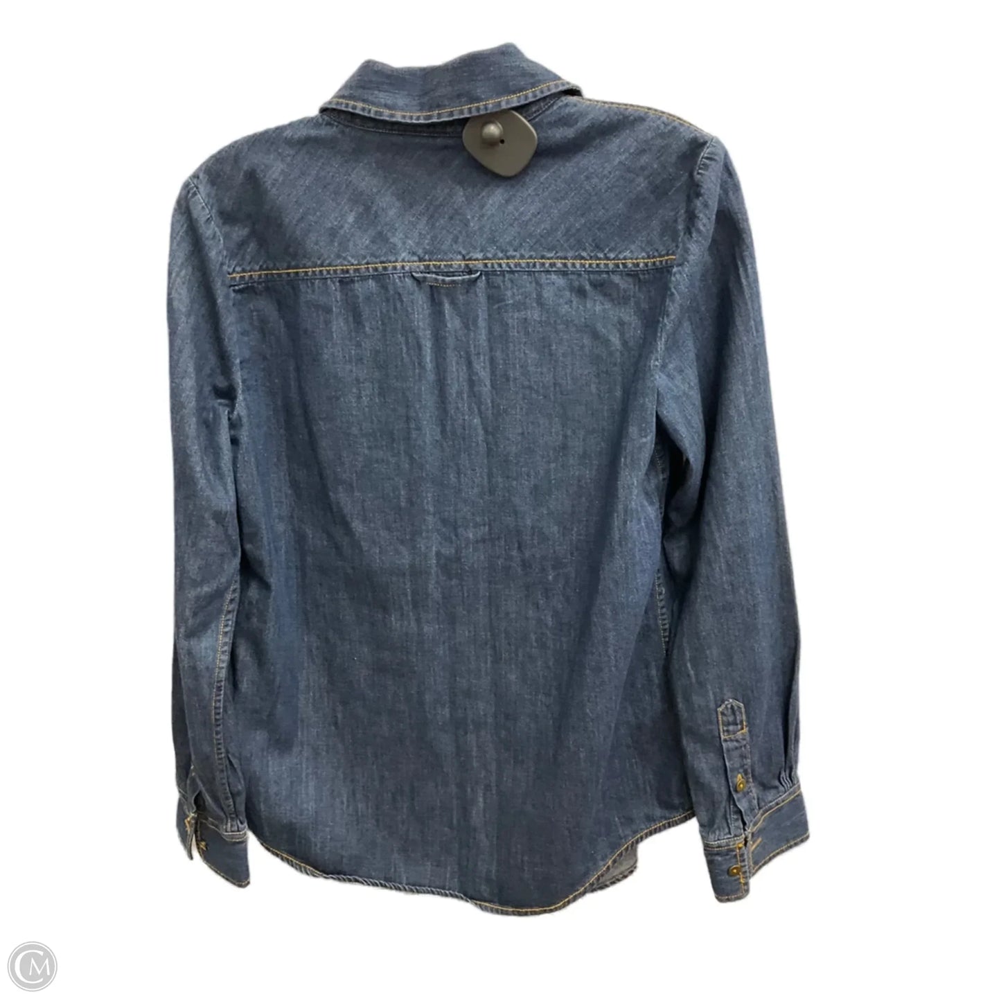 Blouse Long Sleeve By Brooks Brothers In Blue Denim, Size: Xs