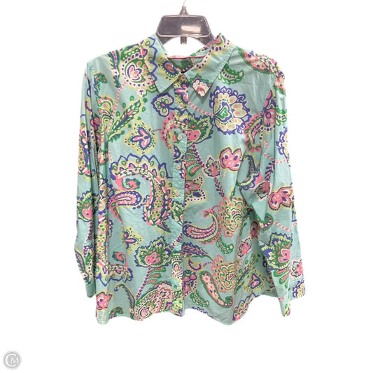 Blouse Long Sleeve By Talbots In Multi-colored, Size: 2x