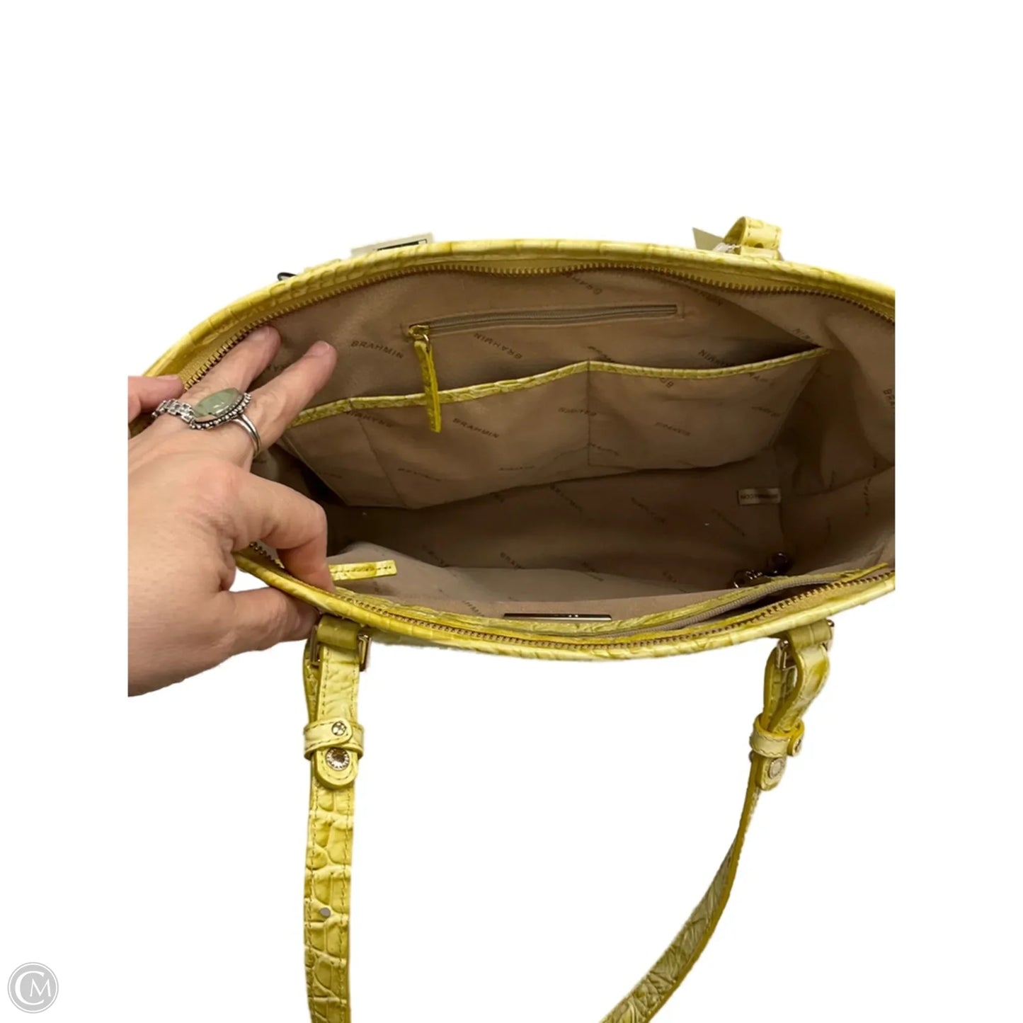 Handbag Designer By Brahmin, Size: Medium