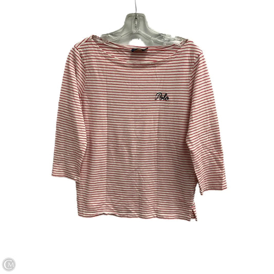 Top 3/4 Sleeve By Polo Ralph Lauren In Striped Pattern, Size: L