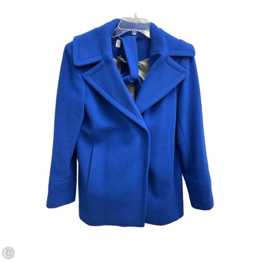 Coat Peacoat By Calvin Klein In Blue, Size: S