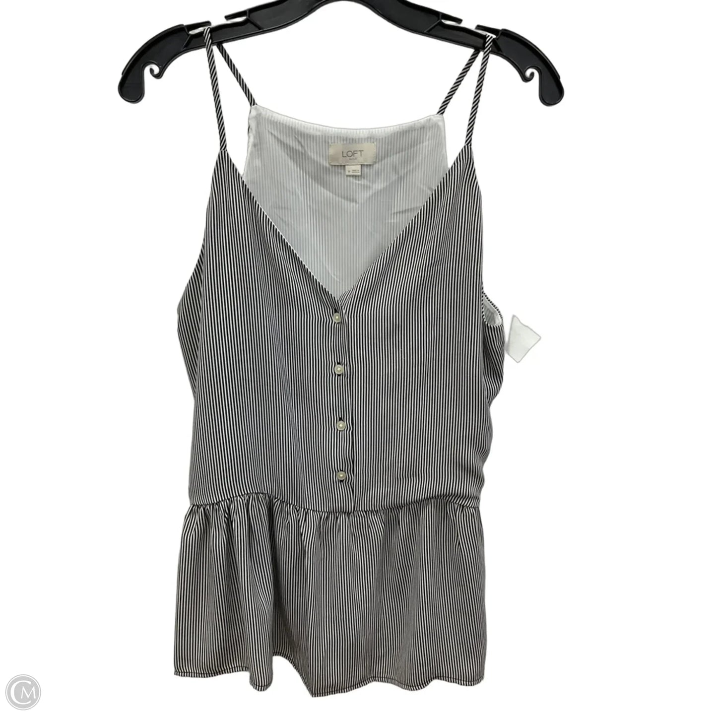 Top Sleeveless By Loft In Striped Pattern, Size: M