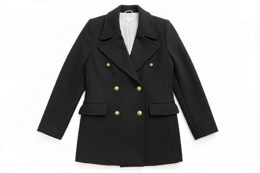 Coat Peacoat By Nili Lotan In Black, Size: Xxs