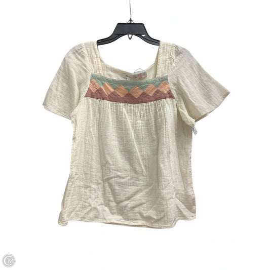 Top Short Sleeve By Madewell In White, Size: M