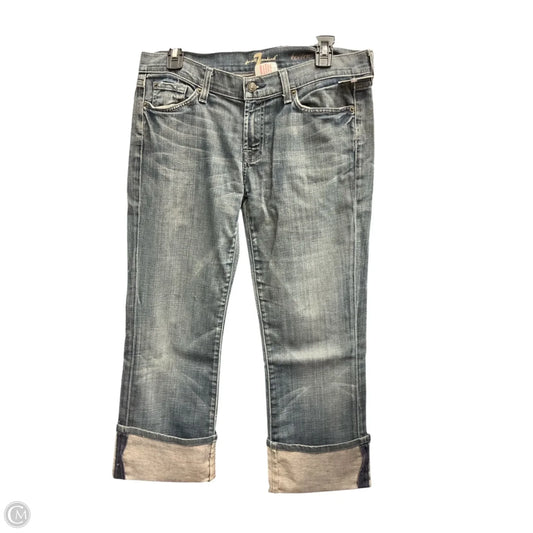 Jeans Straight By 7 For All Mankind In Blue Denim, Size: 10