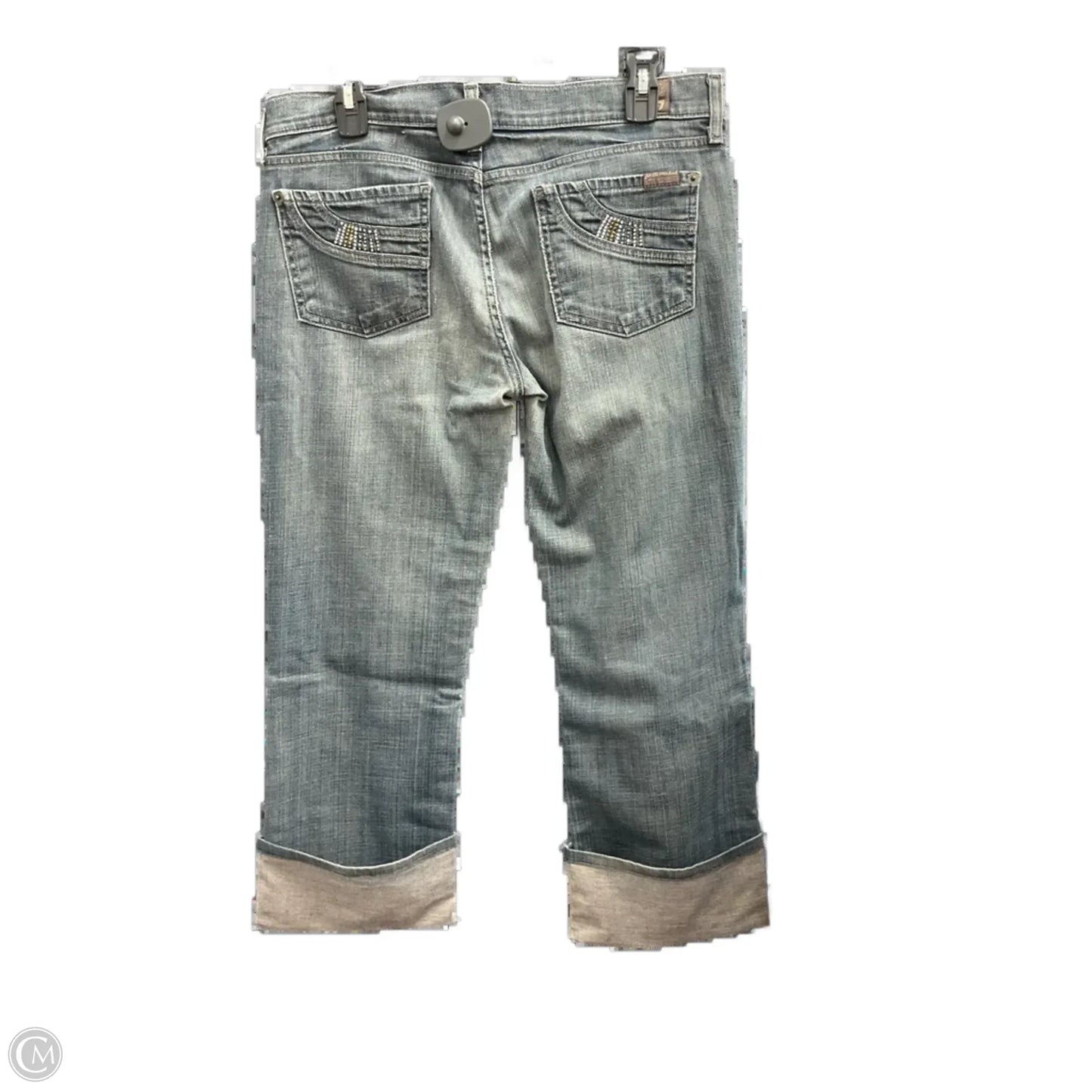 Jeans Straight By 7 For All Mankind In Blue Denim, Size: 10
