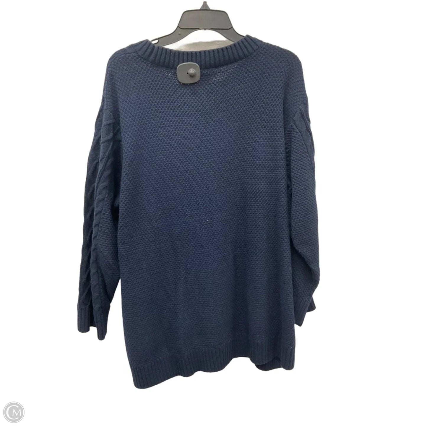 Sweater Short Sleeve By Cj Banks In Navy, Size: 1x