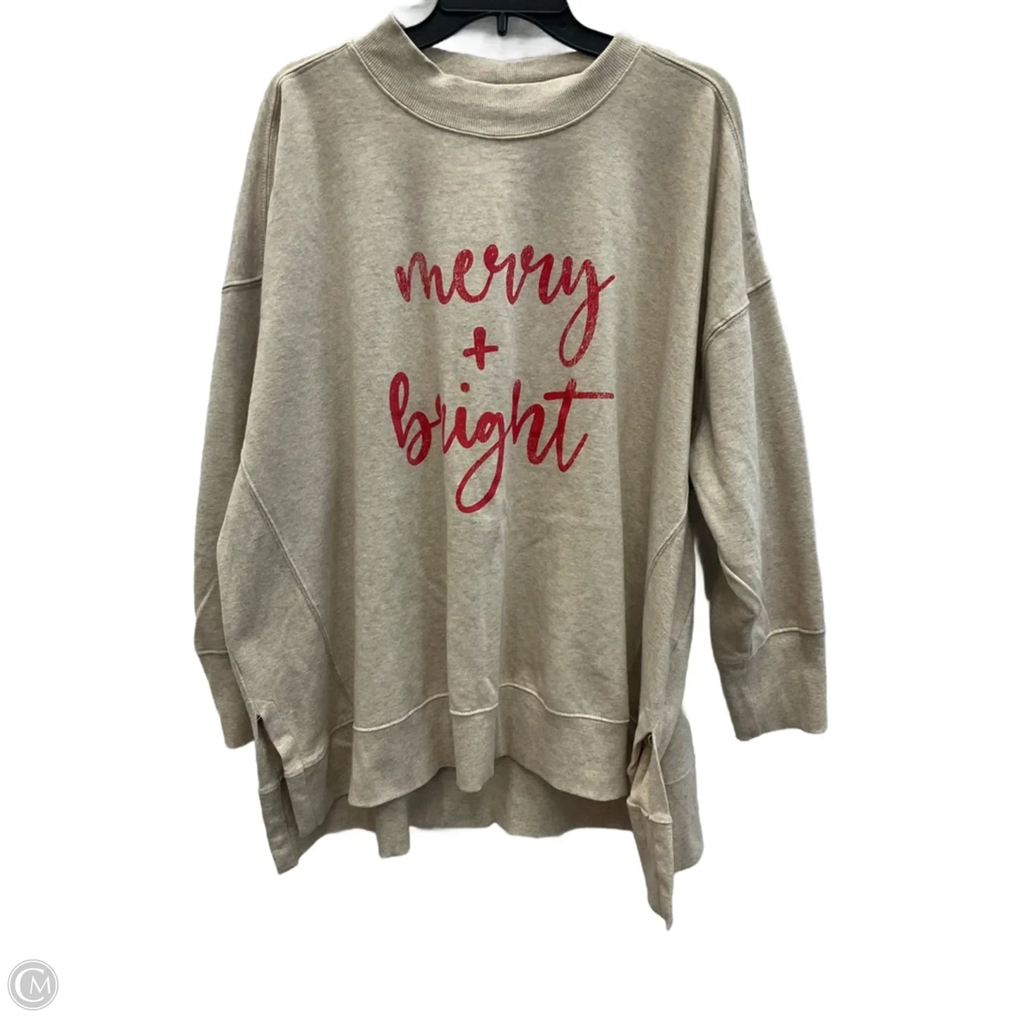 Top Long Sleeve By Maurices In Beige, Size: 4x