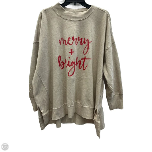 Top Long Sleeve By Maurices In Beige, Size: 4x
