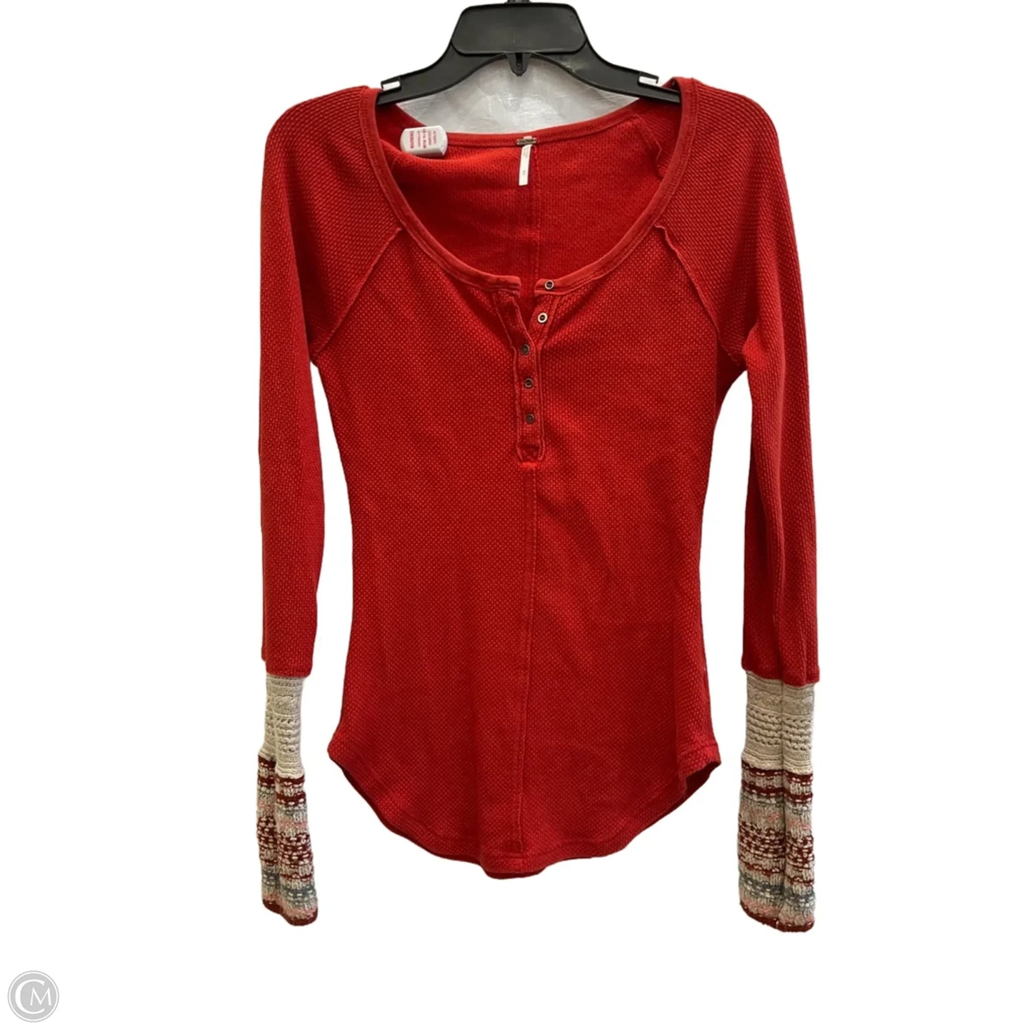 Top Long Sleeve By Free People In Orange, Size: M