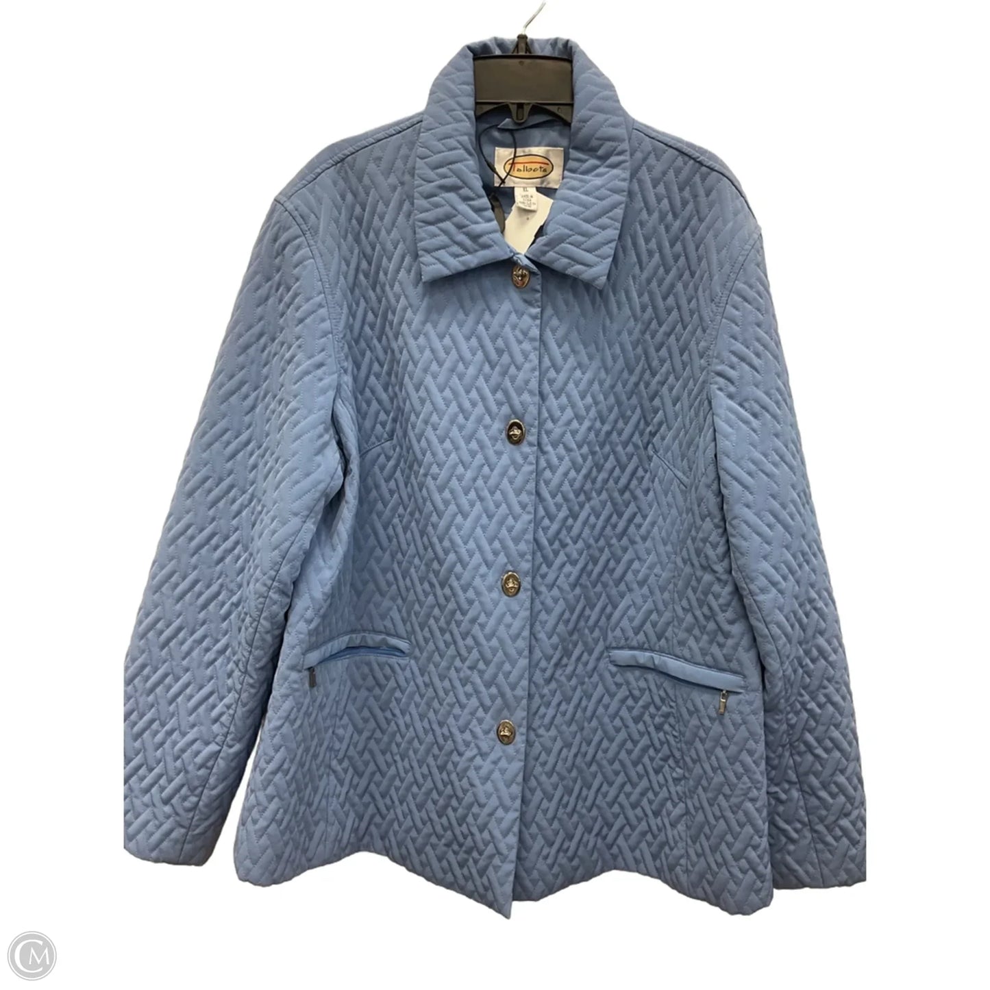 Jacket Puffer & Quilted By Talbots In Blue, Size: Xl