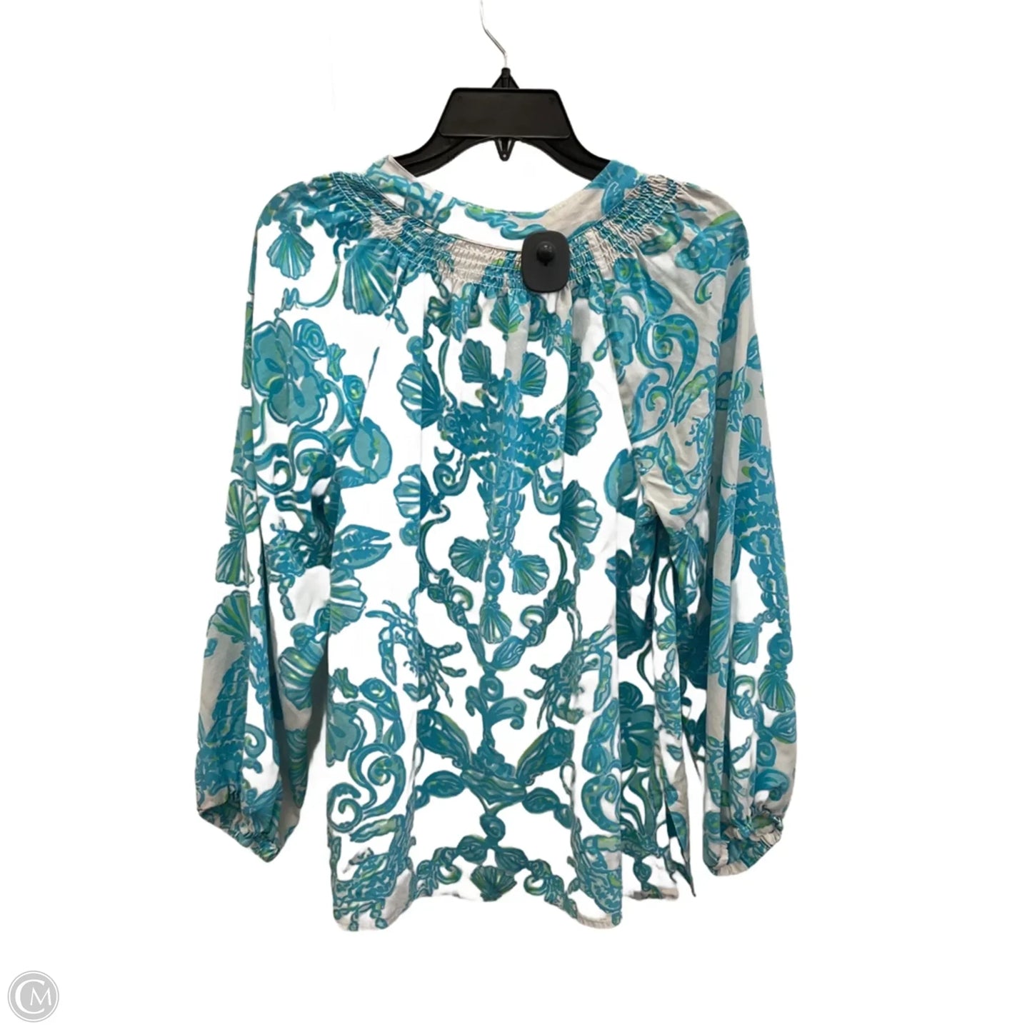 Top Long Sleeve Designer By Lilly Pulitzer In Floral Print, Size: L