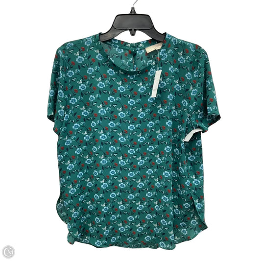 Top Short Sleeve By Loft In Floral Print, Size: M