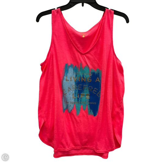 Tank Top Designer By Lilly Pulitzer In Pink, Size: Xl