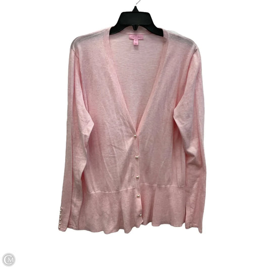 Cardigan Designer By Lilly Pulitzer In Pink, Size: Xl