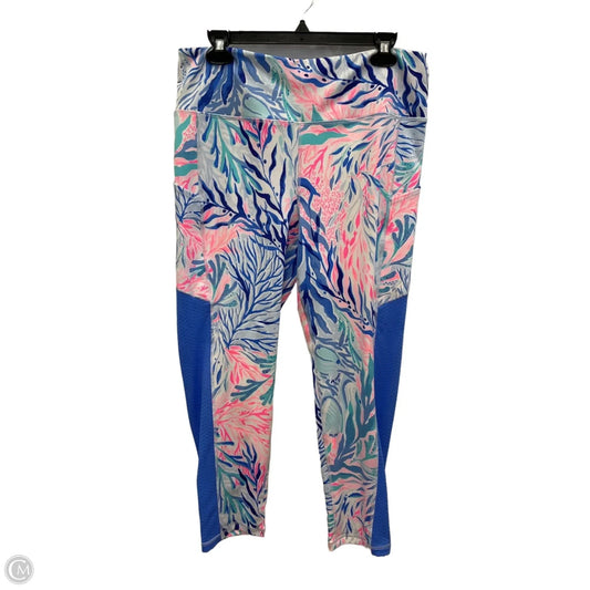 Pants Designer By Lilly Pulitzer In Blue & Pink, Size: Xl