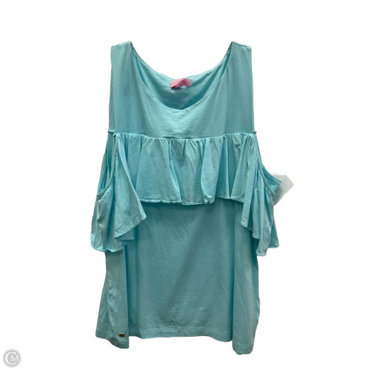 Top Sleeveless Designer By Lilly Pulitzer In Blue, Size: Xl