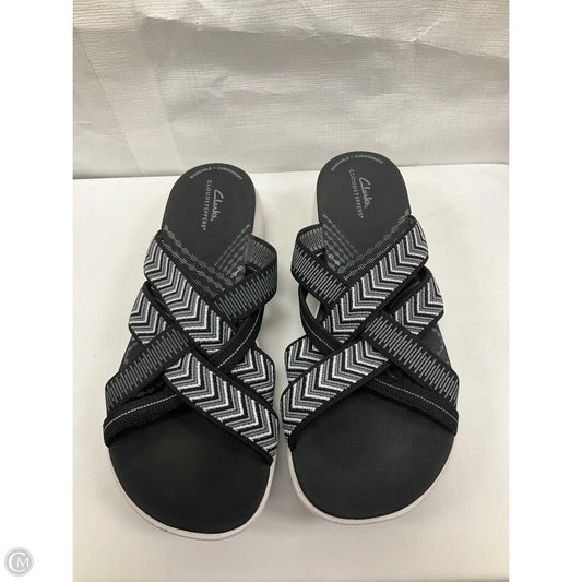 Sandals Flats By Clarks In Black, Size: 9