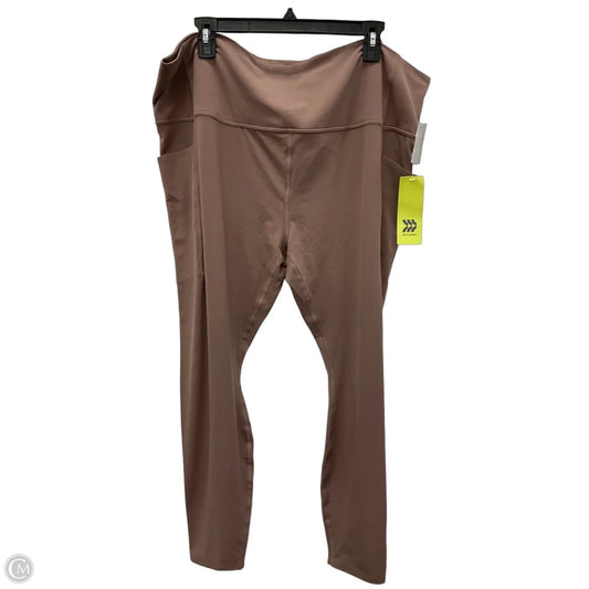 Athletic Leggings By All In Motion In Brown, Size: 4x