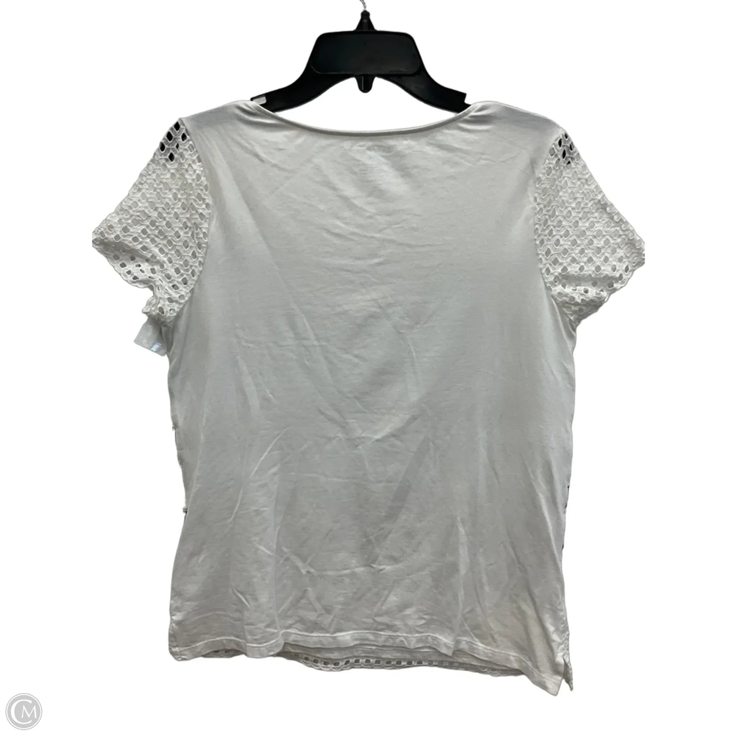 Top Short Sleeve By Lands End In Striped Pattern, Size: S