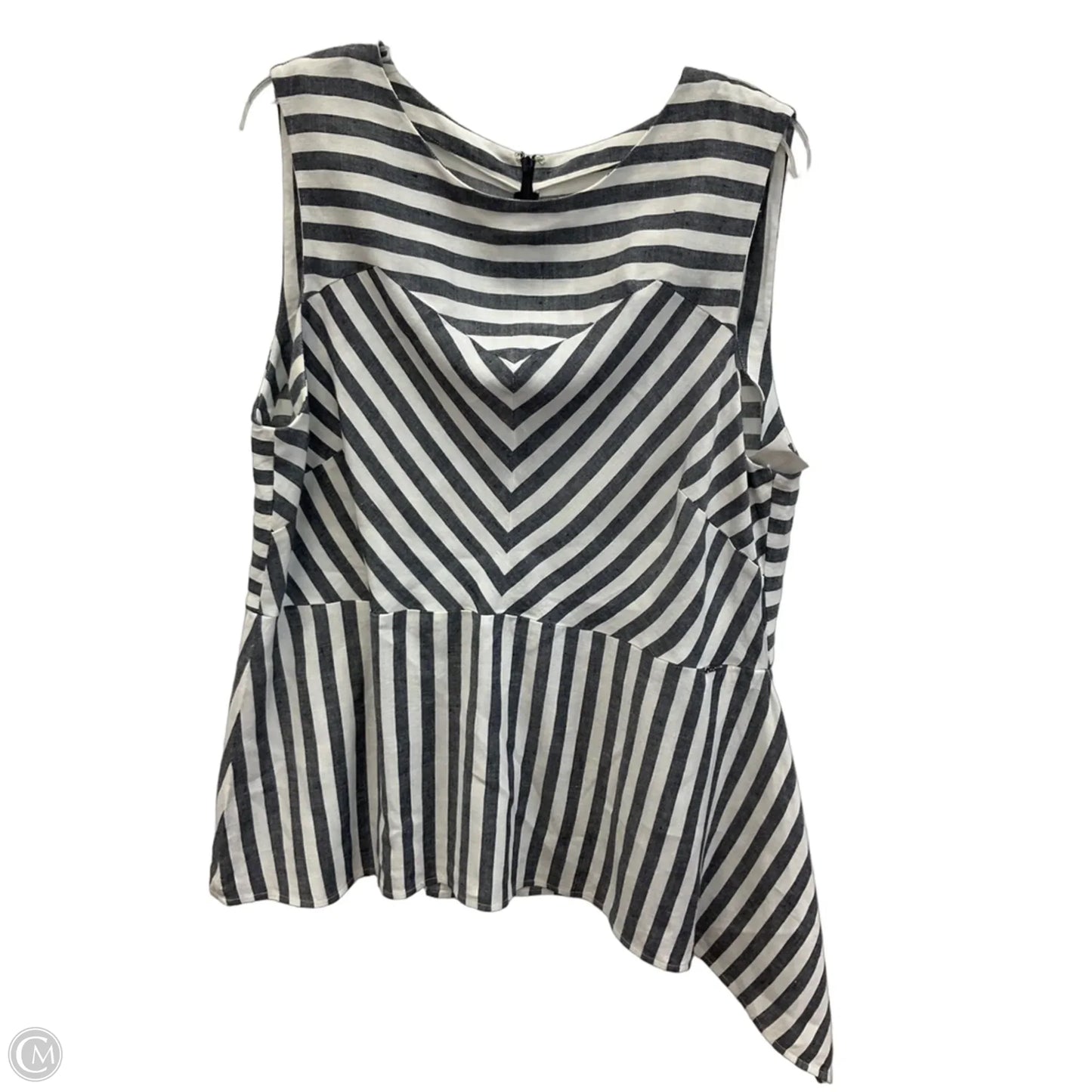 Top Sleeveless By St. John In Striped Pattern, Size: Xl