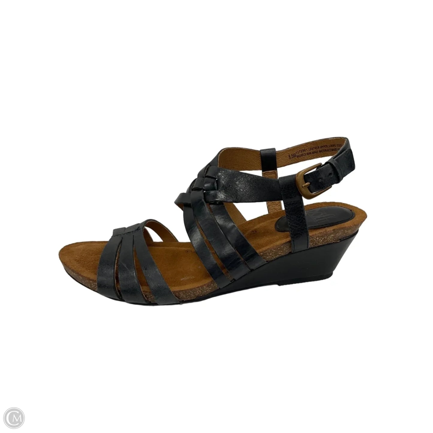 Sandals Heels Wedge By Sofft In Black, Size: 8.5