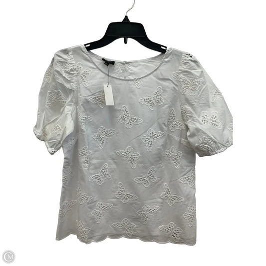Top Short Sleeve By Talbots In White, Size: Mp