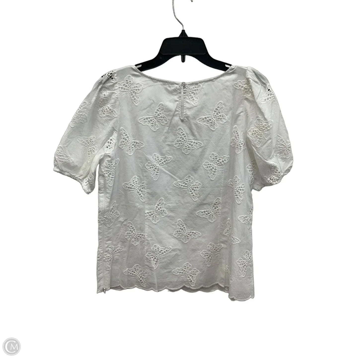 Top Short Sleeve By Talbots In White, Size: Mp