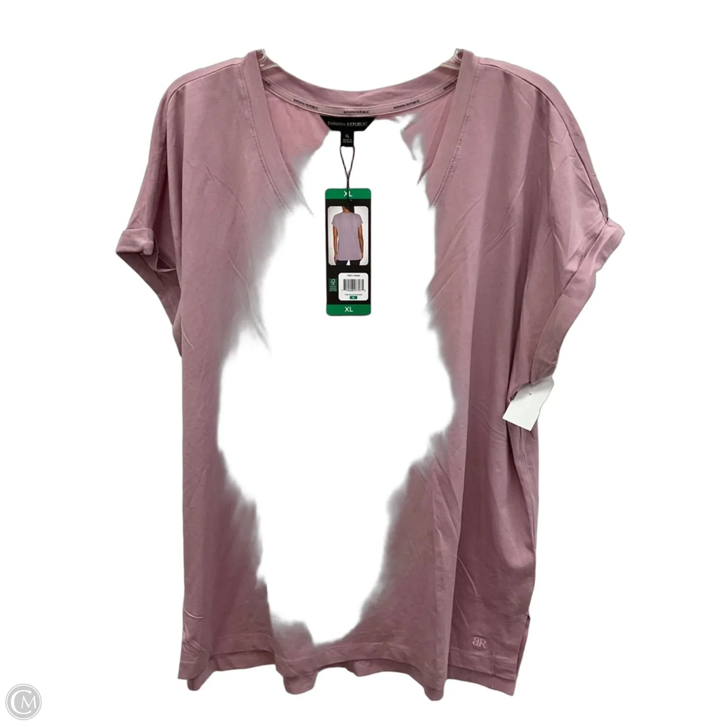 Top Short Sleeve By Banana Republic In Pink, Size: Xl