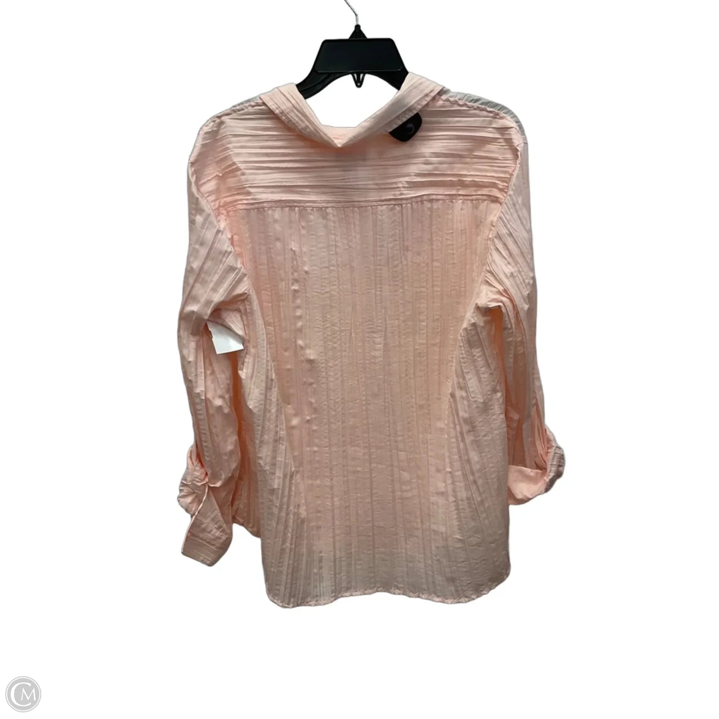 Blouse Long Sleeve By Chicos In Pink, Size: L