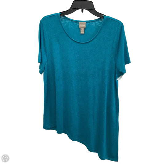 Top Short Sleeve By Chicos In Blue, Size: L