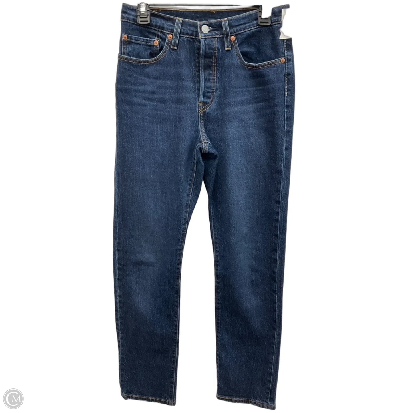 Jeans Straight By Levis In Blue Denim, Size: 4