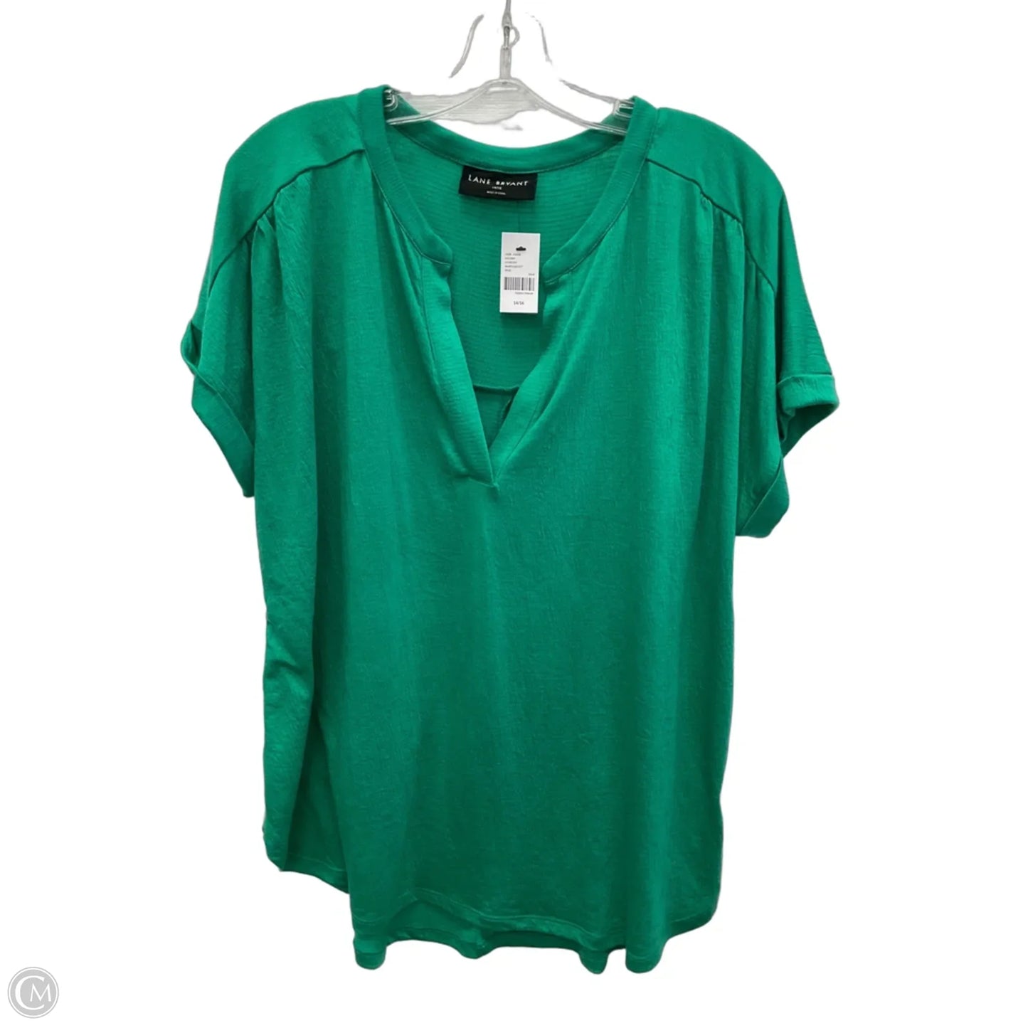 Top Short Sleeve By Lane Bryant In Green, Size: Xl
