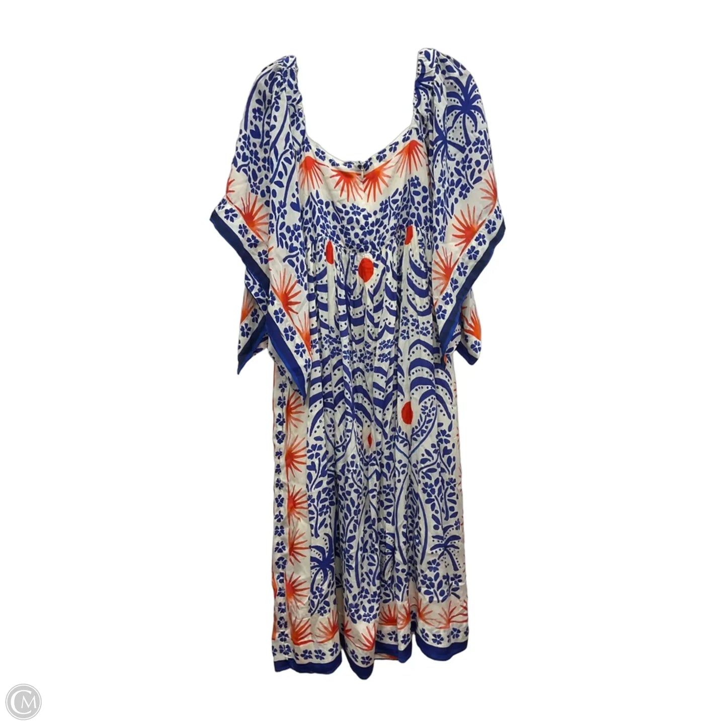 Dress Casual Maxi By Farm Rio In Blue & White, Size: Xl