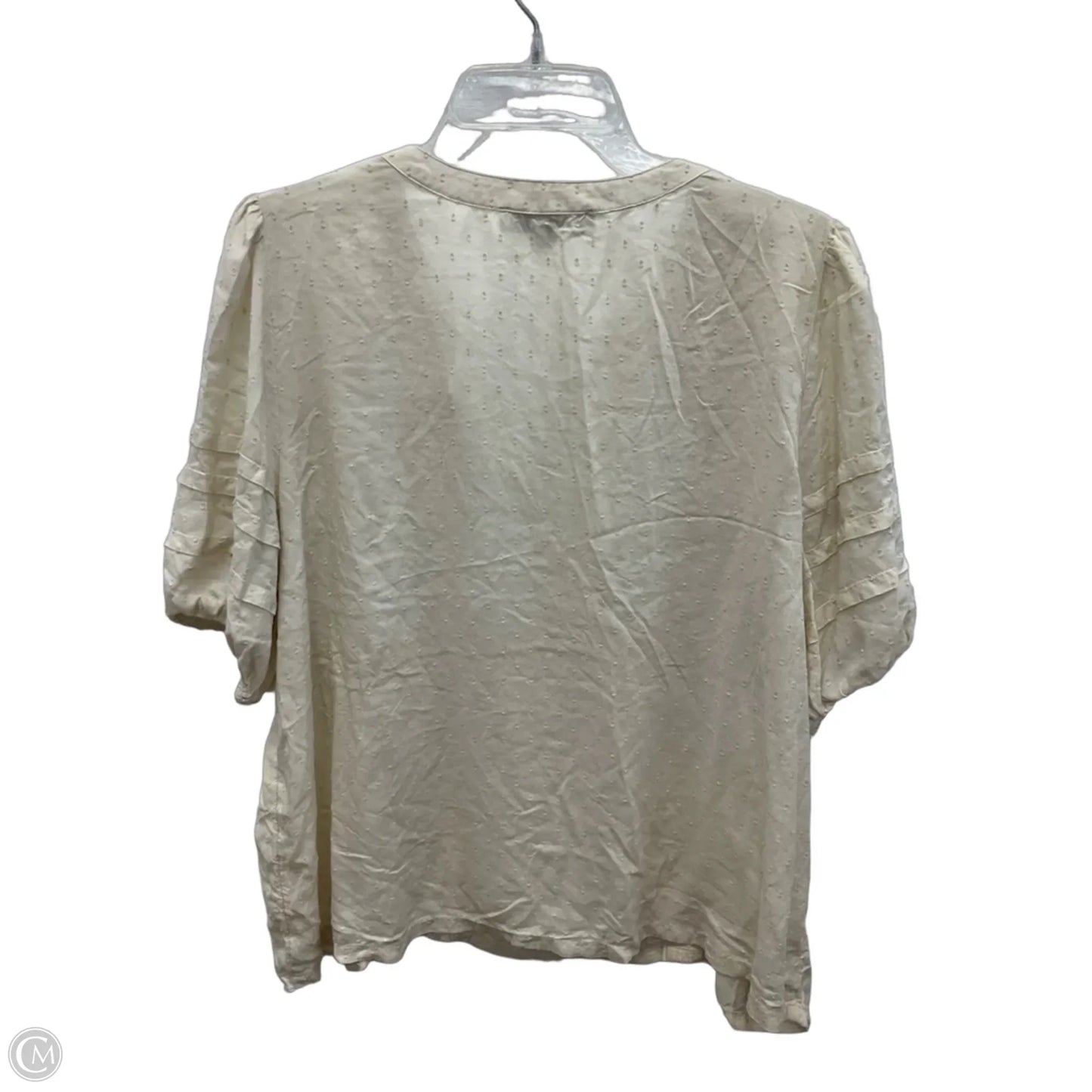 Top Short Sleeve By Loft In Beige, Size: Xl
