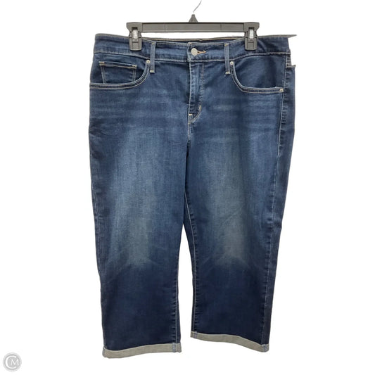 Jeans Cropped By Levis In Blue Denim, Size: 18