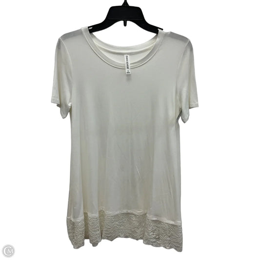 Top Short Sleeve By Zenana In White, Size: S